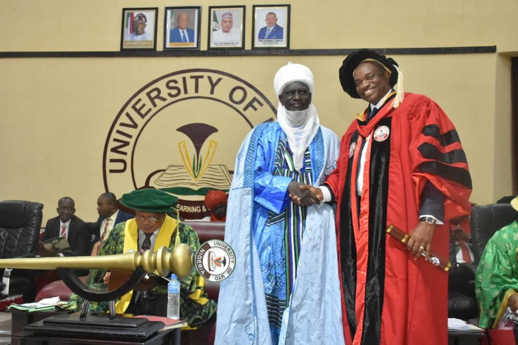 Dr. Udom Inoyo with The Chancellor, University of Uyo