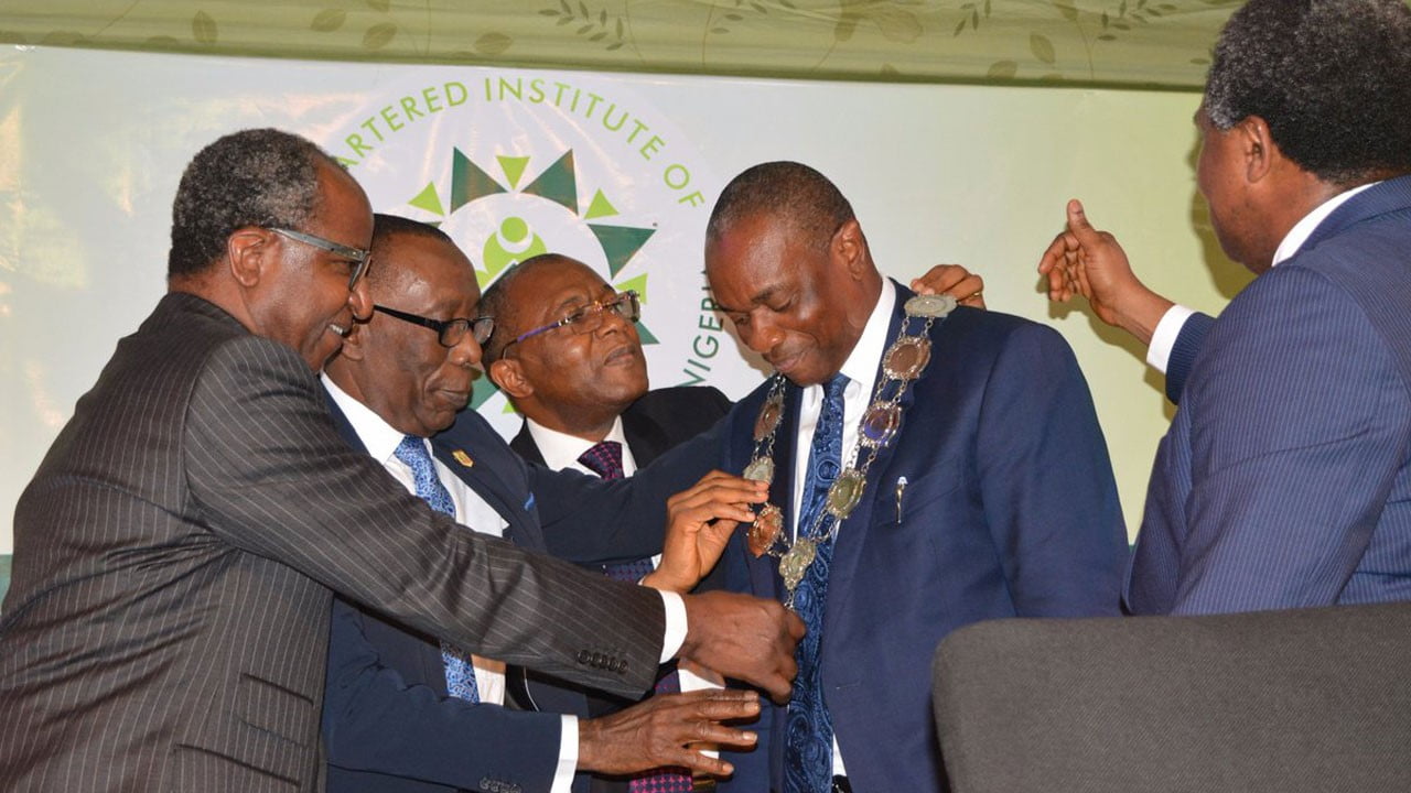 Udom Inoyo investiture as National President  Chartered  Institute of  Personnel Management of Nigeria