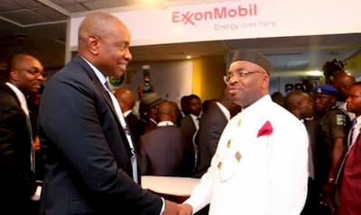 Mr. Udom Inoyo, Executive Vice Chairman welcome His Excellency Udom Emmanuel to ExxonMobil Stand